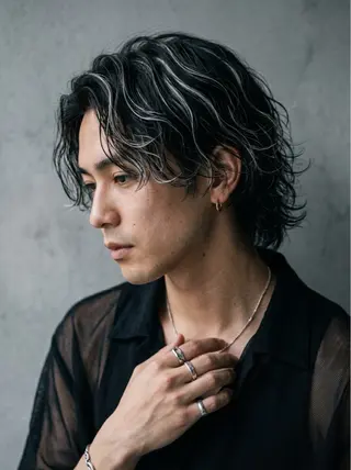 ミディアム カラー パーマ メンズ 🔮メンズ縮毛矯正 メンズパーマ💎竹永のヘアスタイル