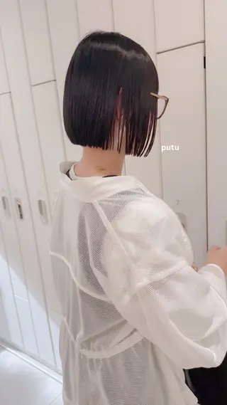 ショート おしゃれボブ/暖色 カラー🧶いろはのヘアスタイル