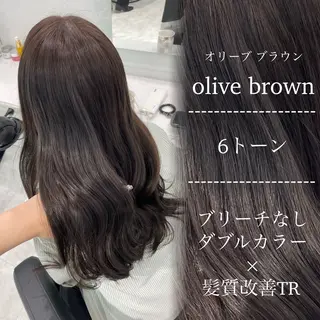 カラー 🤍ブリーチなし ブラウンhimi🤍のヘアスタイル