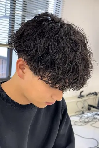パーマ メンズ fifth/原宿/ カットモデル/カズのヘアスタイル