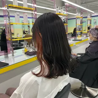 セミロング カラー ヘアアレンジ mai🍑暖色カラー /レイヤー💖のヘアスタイル
