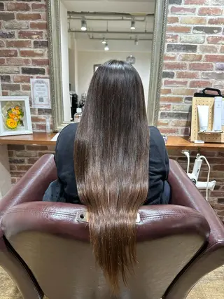 ロング 髪質改善個室サロン' 白髪ぼかし・縮毛矯正のヘアスタイル