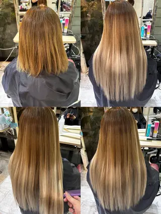 ロング カラー ‼️最新ハネエクステ 原宿のヘアスタイル