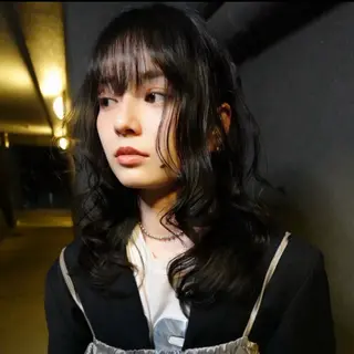 セミロング パーマ レイヤー|縮毛矯正 |韓国ボブ|岡田洸太のヘアスタイル