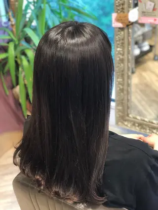 セミロング カラー ベージュカラー🧸 伊藤なつみのヘアスタイル