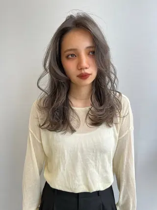 ロング 🫒🫒ブリーチなし 艶カラー🫒ヤマシロのヘアスタイル