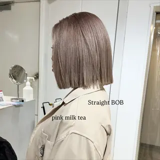 ショート カラー 切りっぱなしBOB 職人💜Anzuのヘアスタイル