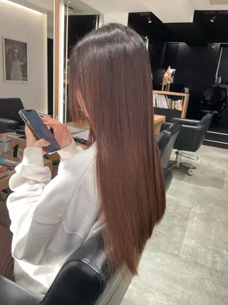 ロング 長町/酸性ストレート /曲がる縮毛矯正のヘアスタイル