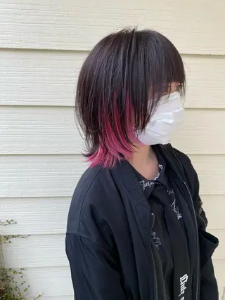 ミディアム ハイトーンカラー🌈 メンズパーマ鈴木康平のヘアスタイル