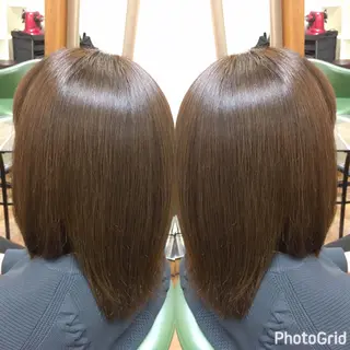 ミディアム カラー パーマ ヘアアレンジ メンズ キッズ ネイル マツエク・マツパ SHIORI💜口コ ミNo.1艶カラーのヘアスタイル