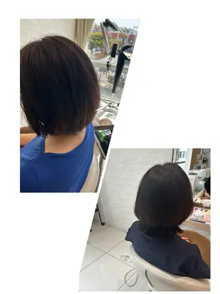 ミディアム 縮毛矯正&髪質改善 西野のヘアスタイル