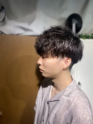 ショート パーマ メンズ 👑髪質改善/縮毛矯 正/フェード/森田のヘアスタイル
