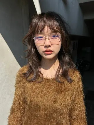 セミロング niina suzukiのヘアスタイル
