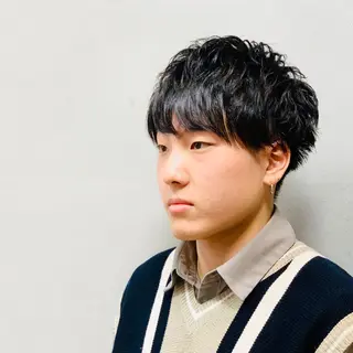 パーマ メンズ 柏メンズカットパーマ NO.1タイチのヘアスタイル