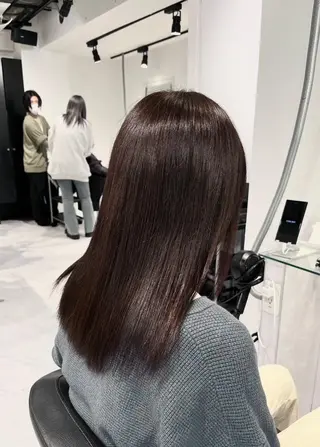 カラー *ブリーチなし🤎 透明感カラー🤎のヘアスタイル