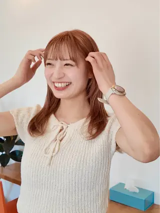 セミロング カラー December 伊勢崎のヘアスタイル