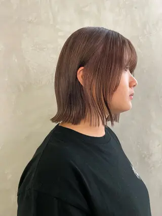 ショート カラー 水野谷愛/ボブ/ レイヤー/暖色カラーのヘアスタイル