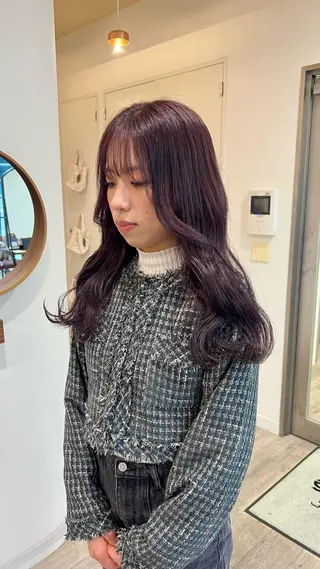 ロング カラー ミディアムレイヤー/ 艶カラー🎀 emiのヘアスタイル