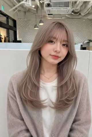 ミディアム カラー 京谷 日向のヘアスタイル