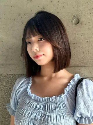 ミディアム 艶カラー/ブリーチ なし/ASUMI🎀のヘアスタイル
