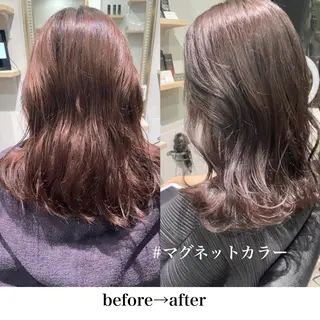 カラー ayaka 縮毛矯正レイヤーのヘアスタイル