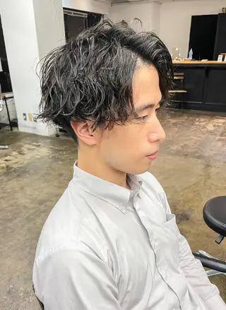 ショート パーマ メンズ メンズパーマ メンズ特化ryoのヘアスタイル