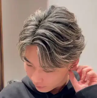 カラー メンズ 【池袋/メンズ専門】 センターパート 殿岡のヘアスタイル