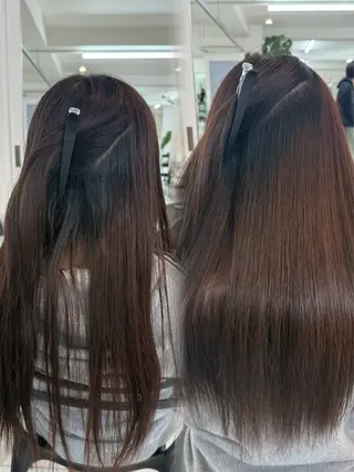 ロング りきと🦋河原町 縮毛矯正/艶カラーのヘアスタイル