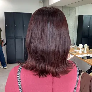 ミディアム カラー ヘアアレンジ/柔らか 艶カラー/AKARIのヘアスタイル