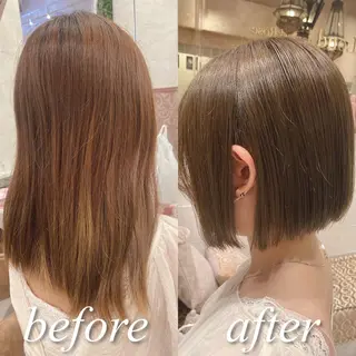 ショート カラー 韓国風ヘア✻透明感 カラー✻yukaのヘアスタイル