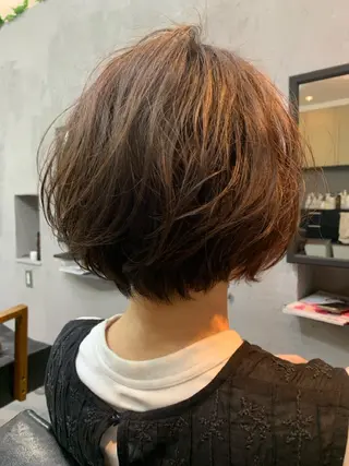 ショート カラー パーマ ショートカット fropeのヘアスタイル