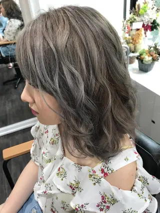 ミディアム カラー WEST OLAND 安藤のヘアスタイル