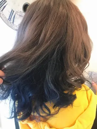 ミディアム カラー 岩谷/ブリーチ 🪽透明感カラーのヘアスタイル