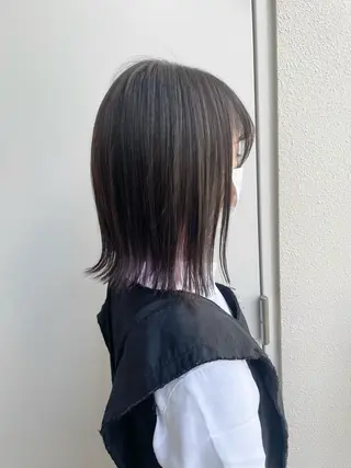 ミディアム カラー まつげ兼任しもさこ 🌟レイヤー得意のヘアスタイル