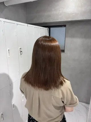 セミロング カラー 心愛/天神/レイヤー /透明感カラー/艶髪のヘアスタイル