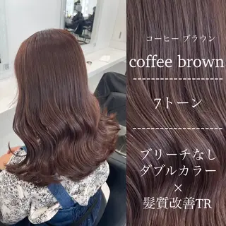 カラー 🤍ブリーチなし ブラウンhimi🤍のヘアスタイル