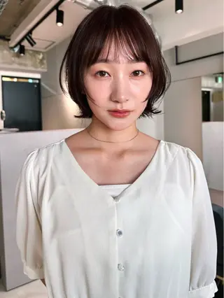 ショート カラー パーマ kazuki【顔周り ×レイヤーカット】のヘアスタイル