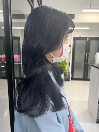 ロング カラー 髪質改善/堀江 ケアカラーtoshiのヘアスタイル