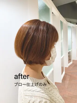 ショート カラー ヘアアレンジ 髪と心を整える美容師 透明感カラー/ボブのヘアスタイル