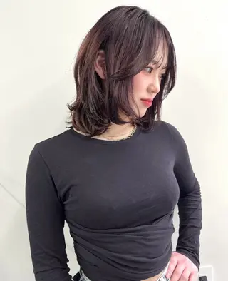 ミディアム カラー fuu kaのヘアスタイル