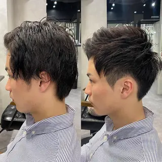 ショート メンズ 半個室メンズ カット🥕羽鳥淳妃のヘアスタイル