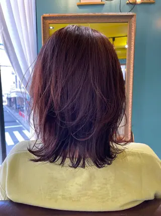 ミディアム カラー 末石 智のヘアスタイル