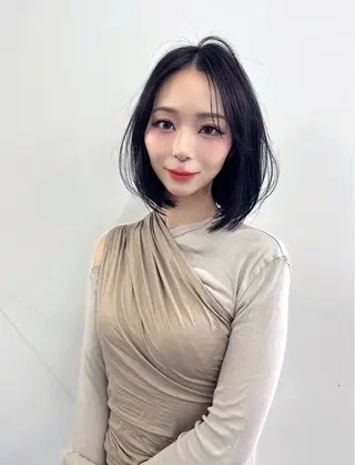 ミディアム カラー ヘアアレンジ レイヤー/髪質改善 縮毛/ハッシュカットのヘアスタイル