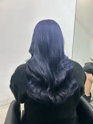 ロング カラー 心斎橋l大人韓国ヘア レイヤー×艶カラーのヘアスタイル