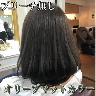 ミディアム カラー Soleria 田中慎一のヘアスタイル