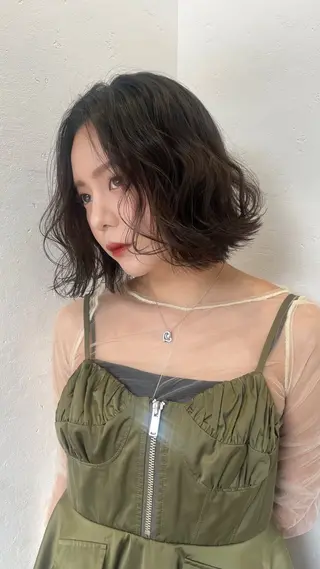 ショート カラー 柔らかい艶暖色 レイヤー🫧姫汝のヘアスタイル