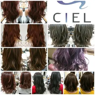カラー ヘアアレンジ セミロング 艶カラー/インナー /グラデ/大西小百合のヘアスタイル