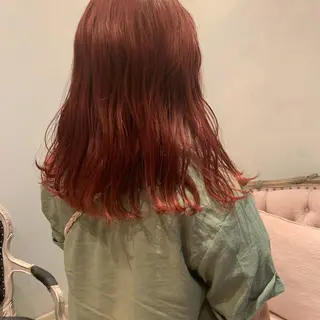 セミロング カラー SAKINO. ベージュカラーのヘアスタイル