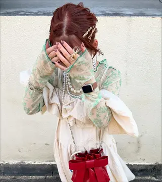 ミディアム カラー MUKU ひかるのヘアスタイル