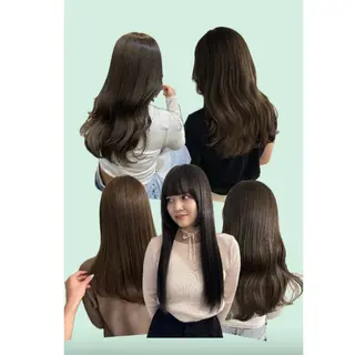 ロング カラー 内沼 恵留菜のヘアスタイル